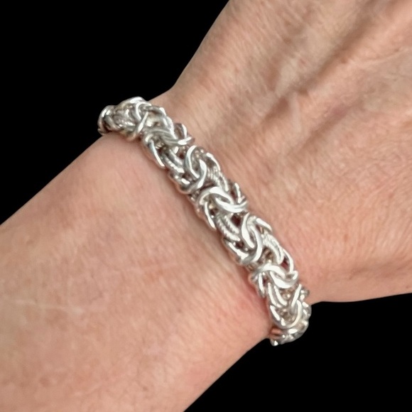 Milor Jewelry - 🔴SOLD🔴 Milor Italy sterling silver chunky Byzantine chain link bracelet